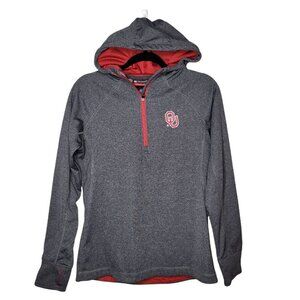 Colosseum Athletics Oklahoma Sooner Quarter Zip Pop Over thumb holes Womans med